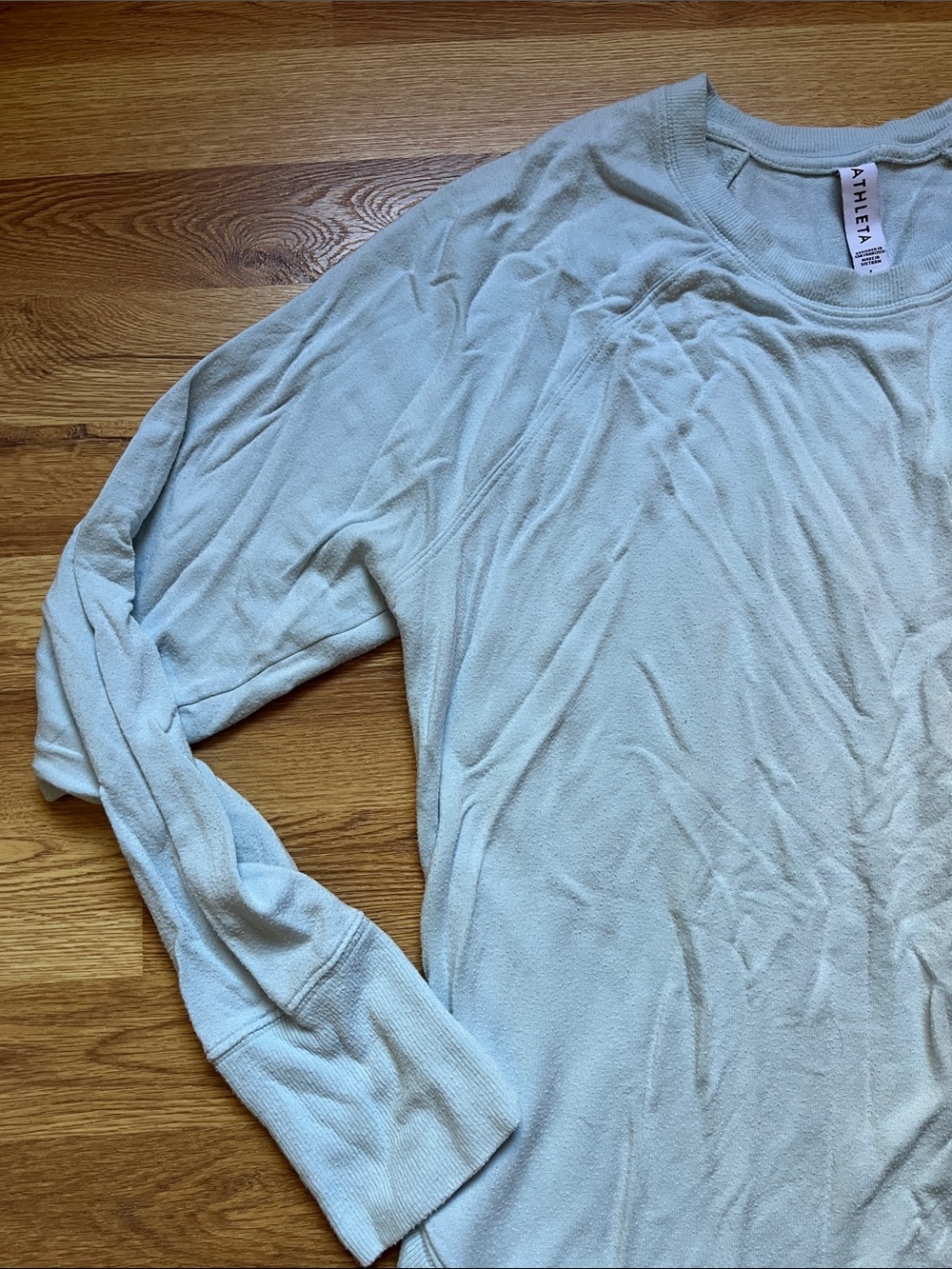 Athleta Women’s Lightweight Crewneck Pullover in Pale Blue - Picture 3 of 5